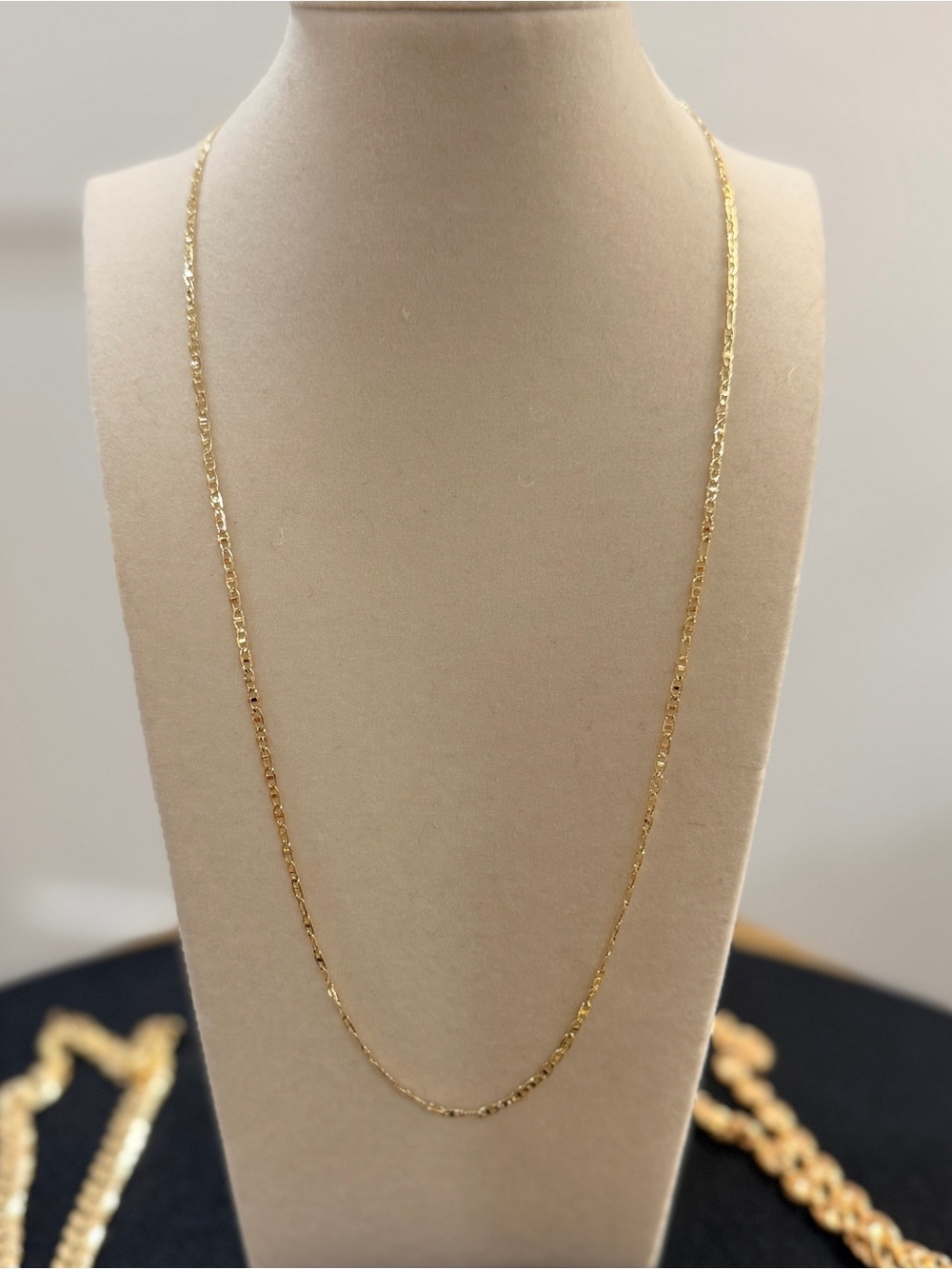 For Ms. Erin Delicate Gold Figaro-Style Long Necklace for Women
